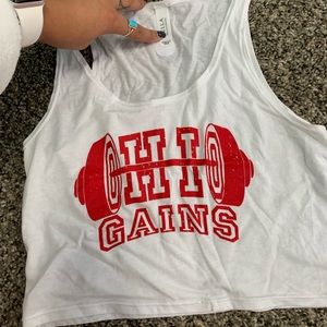 Ohio gains cropped muscle tank